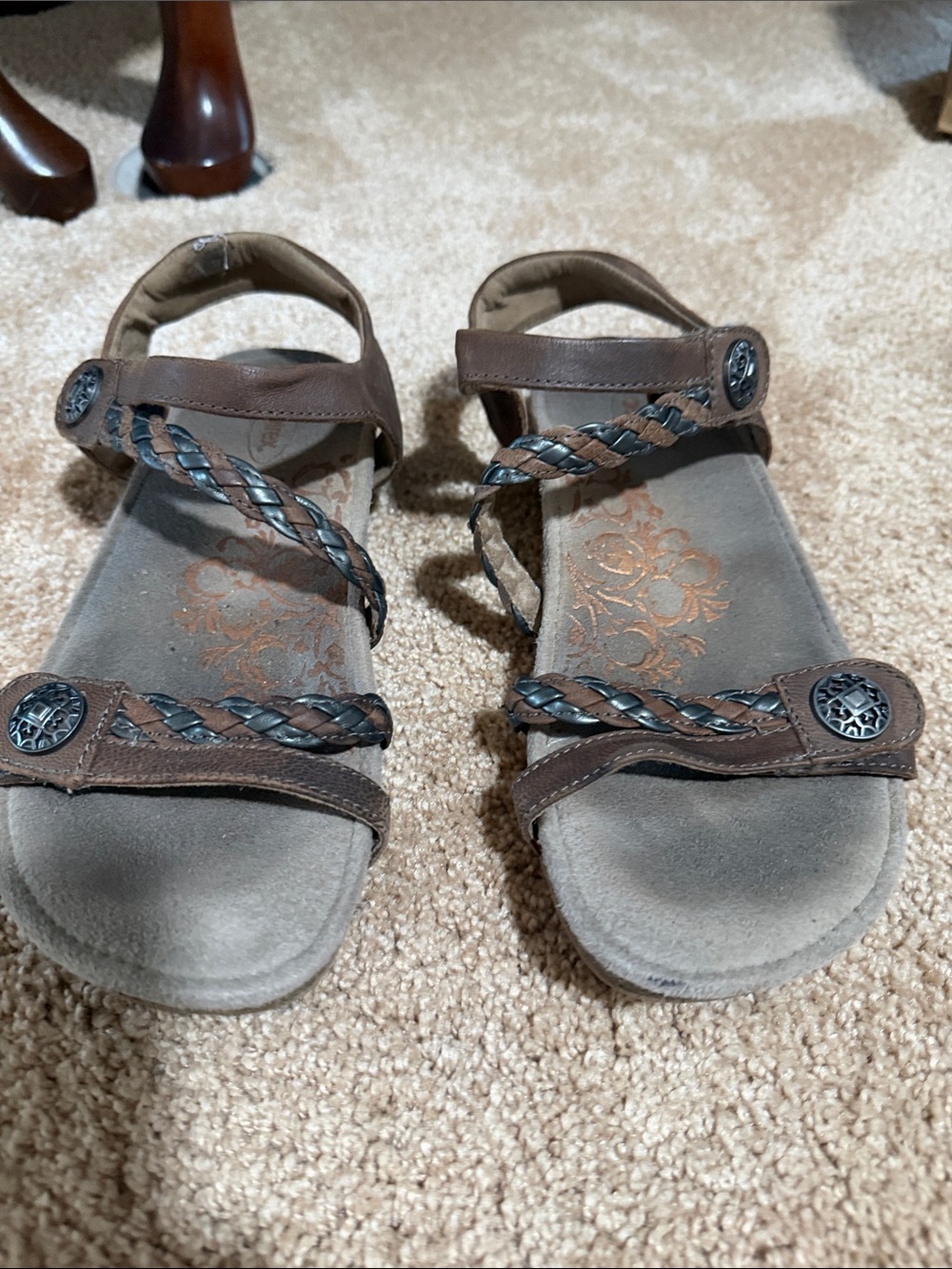 Dansko Brown Braided Strap Women's Sandals